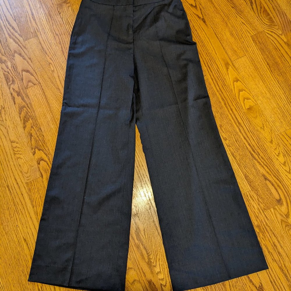 YVES SAINT LAURENT Iron ash 100% Wool flared legs Size F40/US 8
